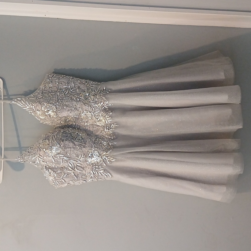 Short sparkly tulle cocktail/prom dress